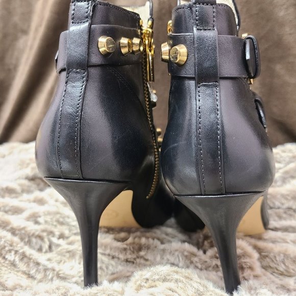 Bryn Michael Kors Black Studded Boots Heels - Picture 5 of 9